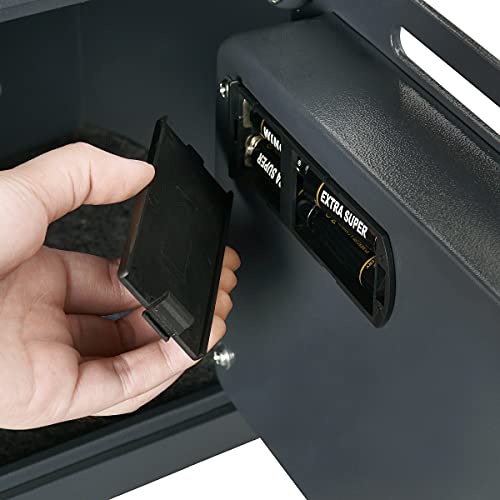 Electronic Safe Deposit Box - Drop Safe with Digital Keypad and 2 Manual Override Keys for Business Cash Drops or Home Safety by Paragon Safes - color: Dark Gray