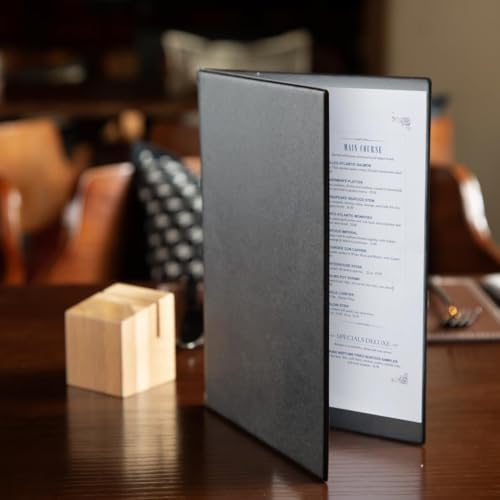 Olympia E219 A5 Menu Holder Leaflet Black Stands Display Board Cover Restaurant Commercial