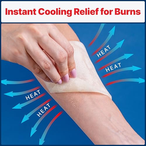 BurnFix® Burn Gel Dressing, 8 Pack, Sterile 4x4 Hydrogel Burn Pads - size: 1.4 Ounce (Pack of 8)