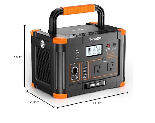 GRECELL Portable Power Station 999Wh 1000W - color: Black