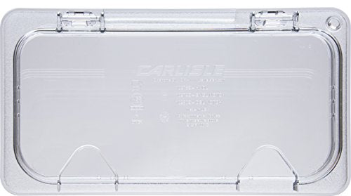 Carlisle FoodService Products StorPlus EZ Access Lid, Cover for 1/3 Size Food Pans, Single Notched, 12.75" x 7", 1 Count, Clear