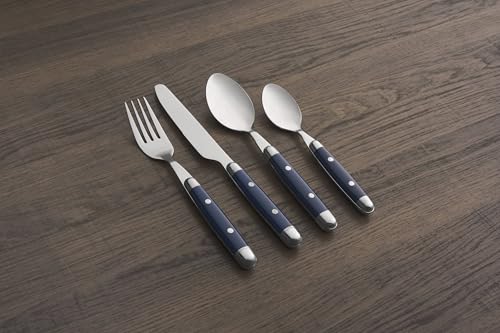 Cambridge Jubilee Blue 16-Piece 18/0 Silverware Set for 4, Flatware - color: Blue