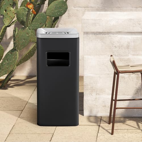 WICHEMI Commercial Outdoor Trash Can 4 Gallon Removable Inner Bucket Patio