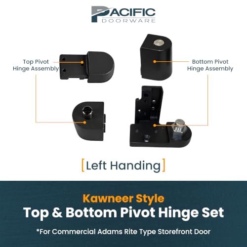 Pacific Doorware Kawneer Style Pivot Hinge Set - Left, Bronze - color: Duronotic Bronze, size: Left Hand