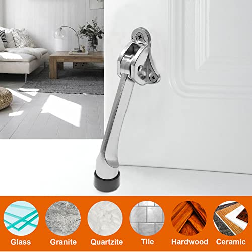 4 Inch KickDown Door Stopper, Brushed Nickel, 2pcs - color: Brushed Nickel, size: 2 Pieces