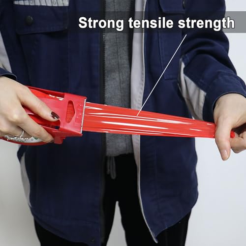 BOMEI PACK Red Heavy Duty Packing Tape 6 Rolls with Red Plastic Dispenser, 2.5 mil, 1.88 inch x 60 Yards, Total 360Yds, Ultra Strong, Refill for Packaging and Shipping - color: Red