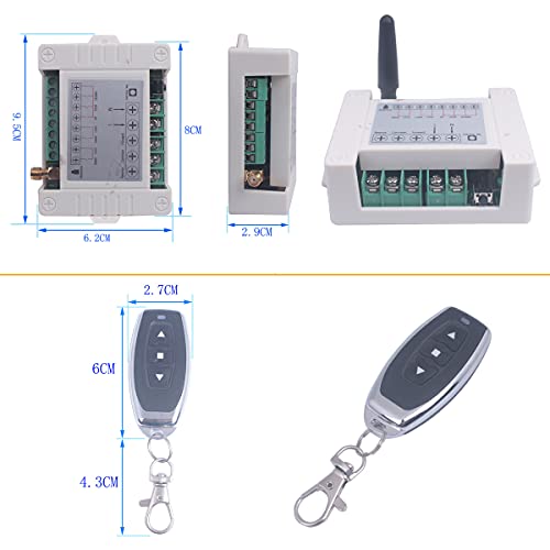110V 120V 220V Motor Forward Reverse Remote Switch, 2 Channel Relay