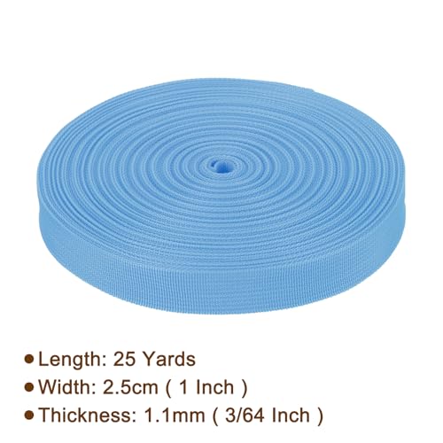 Nylon Webbing Strap, 25 Yards x 1 Inch Polypropylene Webbing Lightweight Strapping Backpack Band for DIY Gear Repair Outdoor Luggage Cargo Straps, Blue - color: Blue, size: 25 Yards x 1 Inch