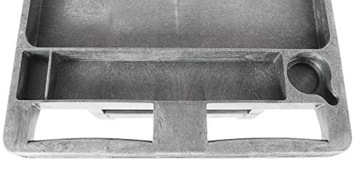 Tubstr Extra Large Two-Shelf Utility Cart with Wheels | 500 lb. Capacity Rolling Utility & Tool Cart for Warehouses, Industrial Settings, Auto Garages, & More (Gray, 45.5 x 24.5) - color: Gray