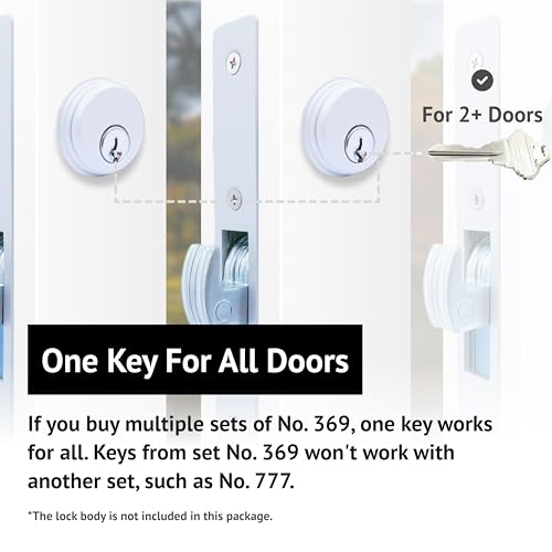 elox Storefront Zinc Mortise Keyed Cylinders for Adams Rite Commercial Storefront Door Lock 4pcs KA Packed in DU Finish (KA2) - color: DU, style: 369