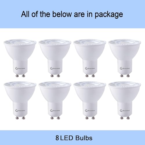 GU10 Bulbs with LED 6500K Cool White 8 Lights - color: 8PCS 6500K 7W