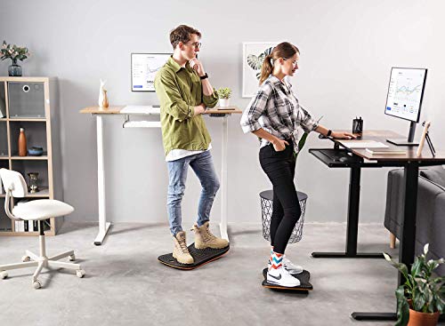 FEZIBO Standing Desk Mat Balance Board, Large, Obsidian Black - size: Large