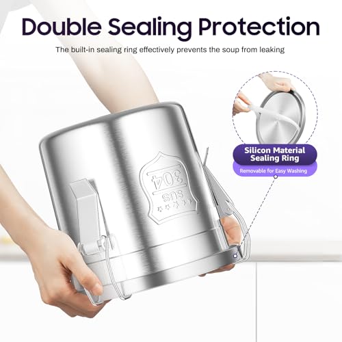 6L/1.59 Gal Stainless Steel Food Storage Container with Lid - size: 1.59 gal