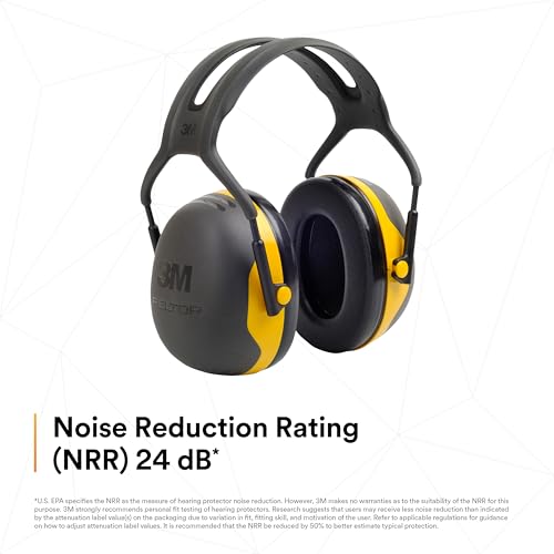 3M PELTOR Hearing Protection Ear Muffs, Over the Head Headband, NRR 24 dB