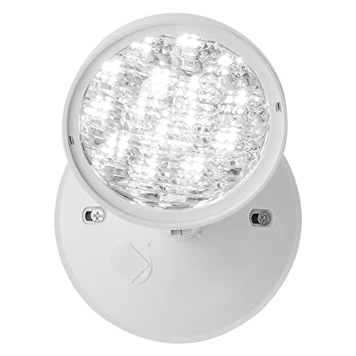 GZRUIYANG Emergency Remote Head Lighting, Single Round Head Emergency Light, UL Listed, Multi Voltage 3.6 to 24 Volt Input, 3 Watts, 180 Lumen, No Battery Inside - size: Remote Single Head, Round