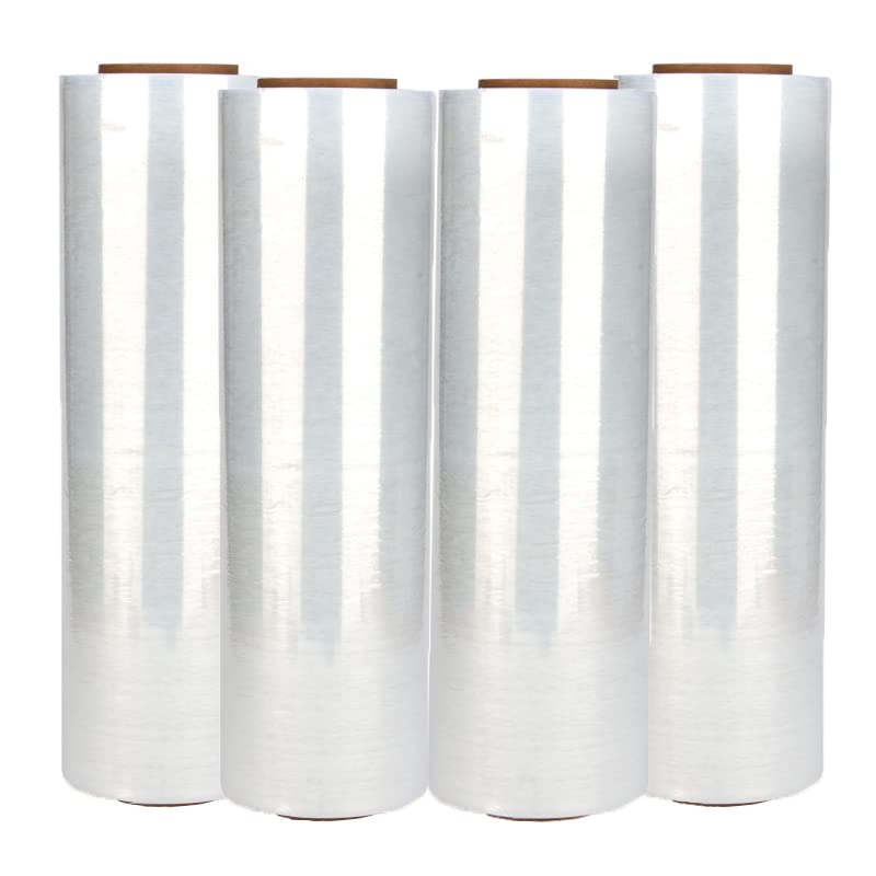 1 Roll 18" x 1500 feet Stretch Film-Wrap 80 Gauge Industrial Strength Stretch 20 Microns Durable for Moving Packing Packaging Heavy Duty Warehouse Shrink Film (Clear) - color: Clear, size: 1 PACK