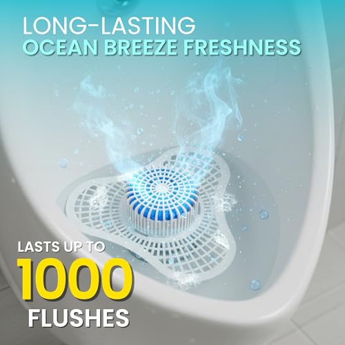 Tapix Urinal Screen Deodorizer (24 Pack) with Urinal Cakes Ocean Breeze Scent, Anti-Splash Urinal Deodorizer, Blue - style: 24 Pack