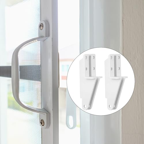 Nuanchu 2 Pack Screen Door Closer Bracket Storm Jamb Plastic Mount, White - color: White