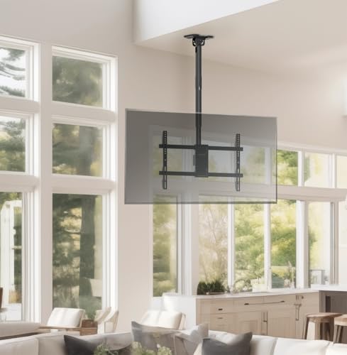 VIVO Black TV Ceiling Mount for 43 to 86 inch Screens, MOUNT-VC86-5 - size: 43" to 86"