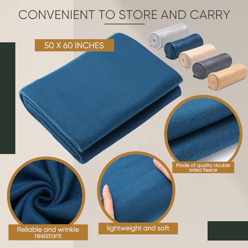 Macarrie 50 Pack Fleece Blankets Bulk,50 x 60 Inch Soft Wool Throw Blankets - color: Macaron Color