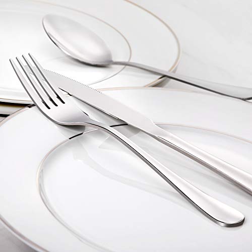 HIWARE 24-Piece Forks Silverware Set, Food-Grade Stainless Steel Dinner Forks Set, Dishwasher Safe, 8 Inches - size: 24-Piece (8 Inches)