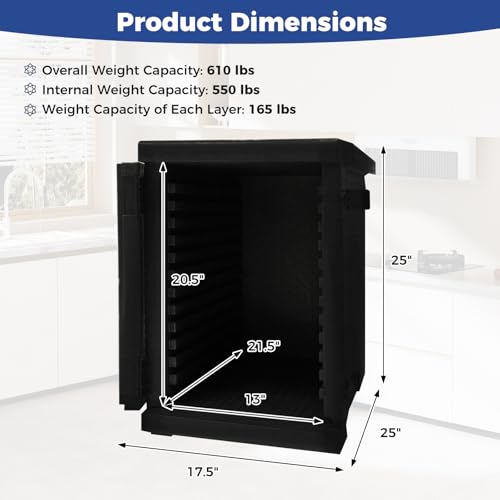 COSTWAY 91 Qt Insulated Food Pan Carrier, Non-Electrical Hot Box