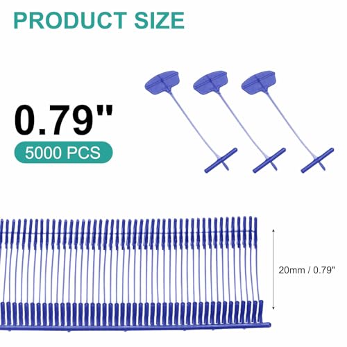 Standard Tagging Gun Fasteners 5000 Pcs 0.8 Inch Label Gun Price Tagging Barbs Clothing Tags Barbs Attachments for Clothes Fabric Price Label Garment, Dark Blue - color: Dark Blue, size: 0.8 Inch