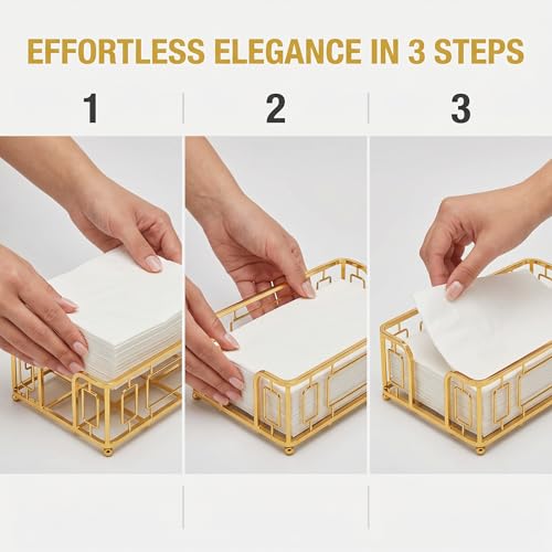 Guest Hand Towel Holder Tray for Bathroom Countertop, Gold Metal - color: I - Matt Gold Guest Towel Holder Tray, size: Guest Towel Holder