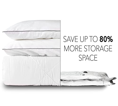 SpaceAid Vacuum Storage Bags, Space Saver Sealer Compression Bags for Comforters, Blankets, Pillows, Bedding, Clothes (Large 3 Pack) - size: Large 3 Pack