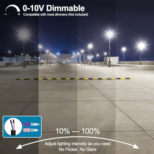 150W LED Parking Lot Light with Dusk to Dawn, 150W/100W/75W 22500LM - size: 150W