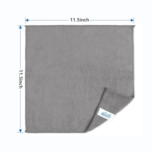HOMEXCEL 100PK Microfiber Cleaning Cloth, Cleaning Rag for Home, 11.5x11.5 - color: Grey