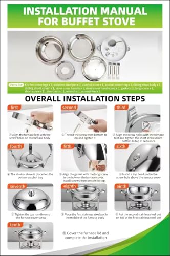 4-Pack Chafing Dish for Buffet Set, 6QT Round 304 Stainless Steel Complete Buffet Warmer – Includes Lids, Water Pans, Folding Stands & Clips for Catering, Events, Parties,Gold - color: Silver + Golden