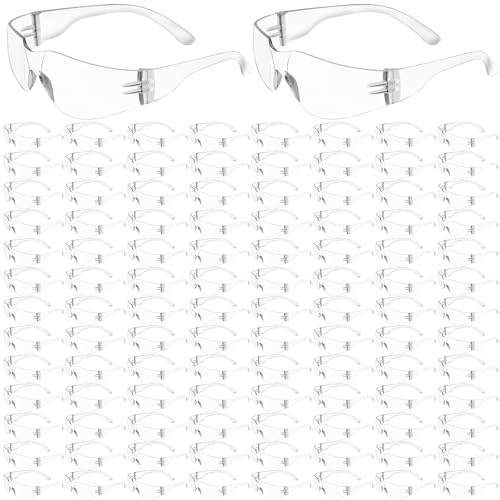 80 PCS Safety Glasses Bulk Unisex, Clear Safety Goggles with ANSI Z87.1 - color: Clear
