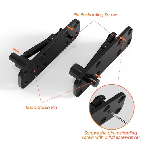 Pivot Hinge, Heavy Duty Hidden Door Hinge for Wood Secret Door - color: Large