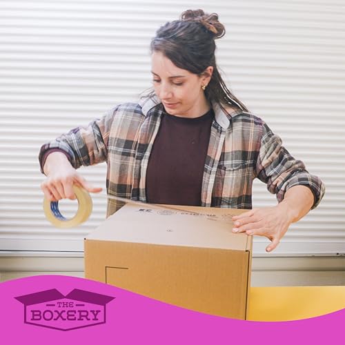 The Boxery 2" x 110 Yards Clear Packing Tape – 36 Roll Carton – Strong Industrial Grade Adhesive for Shipping, Moving & Packaging – Heavy Duty 2.2 Mil Box Sealing Tape - color: Clear, size: 2"x110 yds - 2.2 mil.