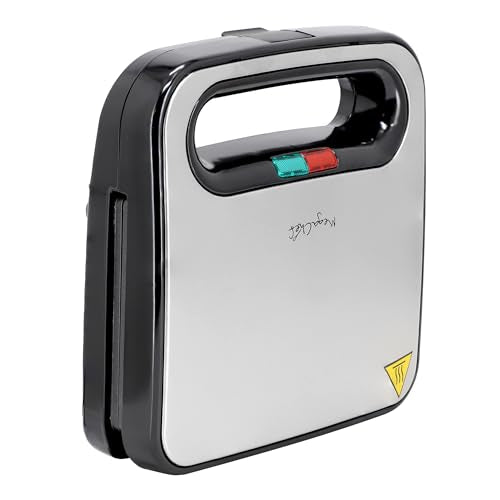MegaChef Electric Non-Stick Aluminum Panini Press Sandwich Maker Grill, Compact Design, Panini Maker, Sandwich Grill, Countertop Grill Griddle (Triangle Plate) - color: Triangle Plate