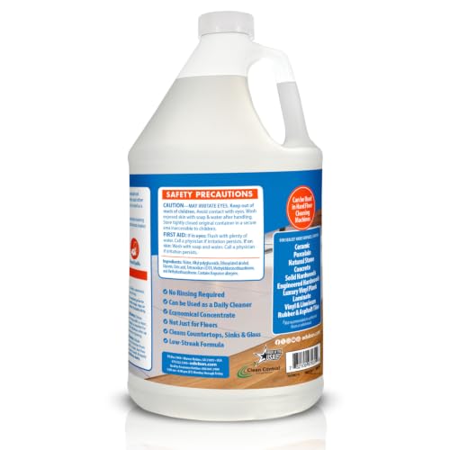 OdoBan Pet Solutions No Rinse Neutral pH Floor Cleaner Concentrate, Made in the USA, Splash O' Citrus Scent, 1 Gallon - size: 128 Fl Oz (Pack of 1)