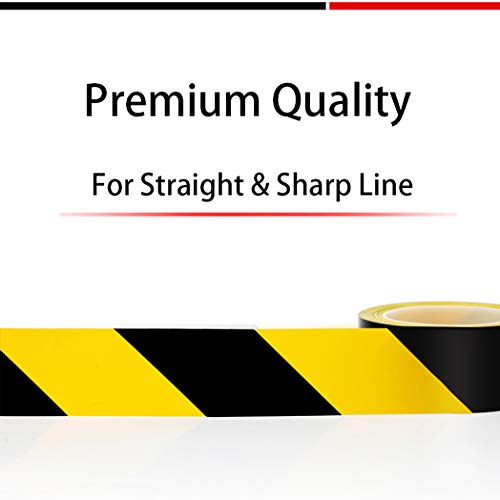 APT Premium Red and White Striped Vinyl Floor Safety Marking Tape, Excellent for Hazard Caution& Warning, Social Distancing, Warehouse & Gym Floor (2 Inch x 108 ft) - color: White / Red, size: 2 Inch, 1 Roll