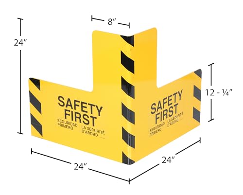 Vestil PCG-24 Steel Corner Guard 24 in. x 24 in. x 24 in. Yellow