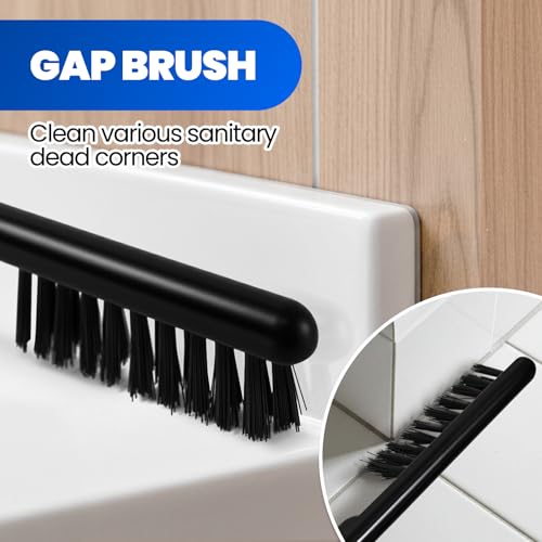 4in1 Toilet Plunger and Brush Set - Home Bathroom Cleaning Tools - color: Dark Grey