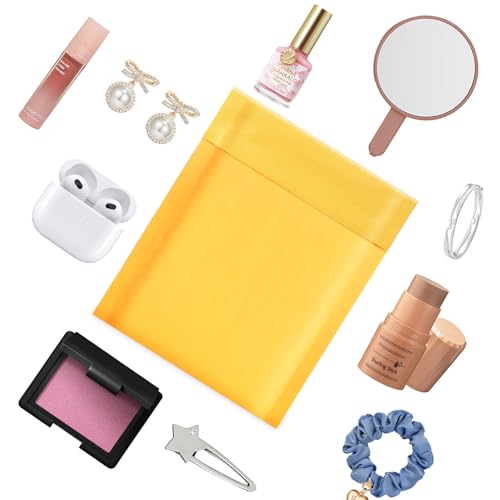 105Pack Yellow 3.5x5in Kraft Bubble Mailers Small Business Mailing Packages Self-Sealing Paper Envelopes, Mailer Shipping Padded Envelopes with Strong Adhesion for Jewelry Makeup Supplies - size: 3.5x5-105pcs