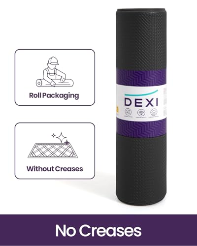 DEXI Kitchen Floor Mats Cushioned Anti Fatigue, 23x71 Standing Runner Rug - color: Black, size: 71"l X 23"w X 0.4"th