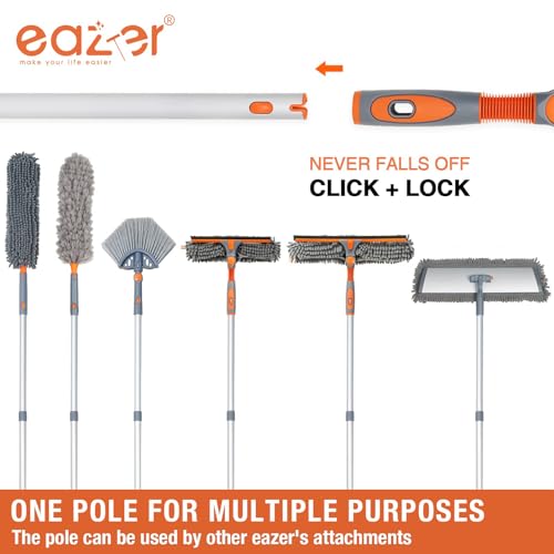 Eazer 65'' Squeegee Window Cleaner 2 in 1 Rotatable Window Cleaning Tool Kit with Telescopic Pole, Window Washing Equipment with Bendable Head for Indoor/Outdoor Window and Car Glass - EAW01 Pro - size: 65inch