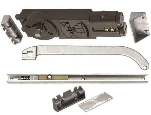 Jackson 21201U62801 Satin Aluminum Regular Duty Spring 105 No Hold Open Overhead Concealed Closer with 'U' Offset Slide-Arm Hardware Package - color: Satin Aluminum, size: 105º No Hold Open