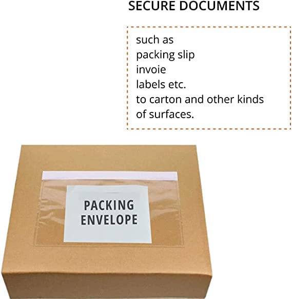 1000 Pieces Clear Self-Adhesive Packing List Envelopes - Shipping/Mailing Printing Pouch Enclosed Bags for Invoice Packing Slip (10'x5.5') - size: 10'x5.5'