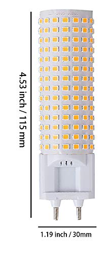 G12 LED Corn Light Bulb G12 18W Corn Lamp Ceramic G12 Base Light Bulbs Super Bright Corn Light for Home Office Chandeliers Sconce Warehouse 3000K Warm White Non-dimmable 2700LM 85V-265V, Pack of 2