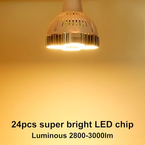 Aolyty PAR30 LED Bulb, 35W 2800 lm, 25° Beam Angle, E26 Base 3000K AC 120V - color: Warm White