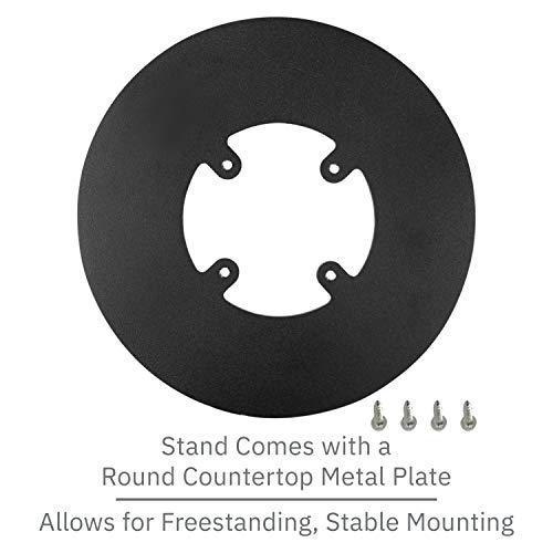 Pax Px7 Low Profile Freestanding 4" Stand with Round Plate, Black