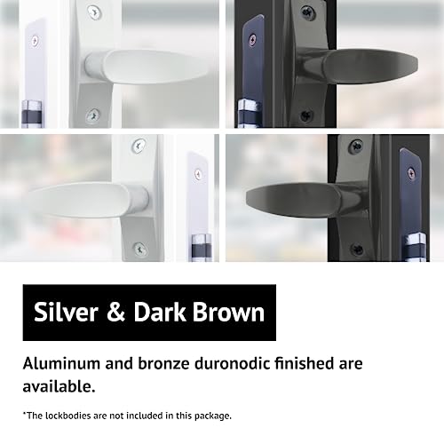 elox Storefront Lock Type Deadlatch Lever Handle for Adams Rite Narrow Stile Lock, Bronze Duronodic Color (Left Hand)
