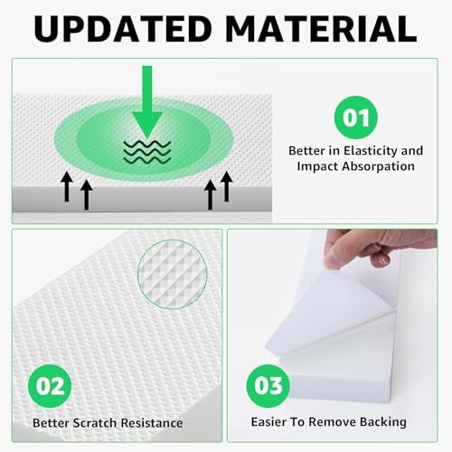 Garage Wall Protector, 4 Pack Garage Car Door Protector Bumper Guard for Car Doors Anti-Collision Self Adhesive EVA Foam for Warehouse Parking Assist 15.8"x5.9"x0.8" - color: White, size: 4 Pack 15.8"x5.9"x0.8"